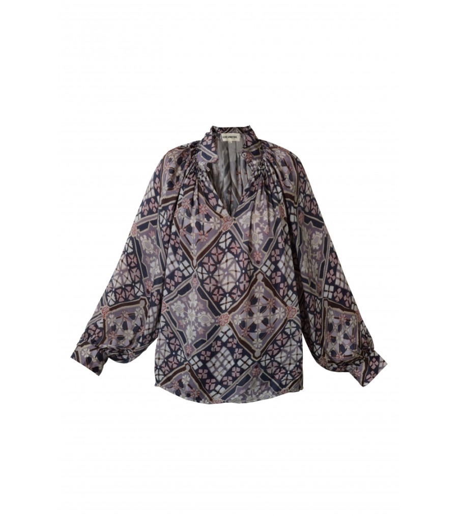 New Fall Winter Collection V.De.Vinster | Wild Grey Persan Print Blouse