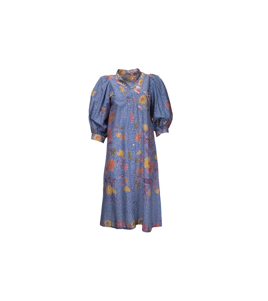 Winter Archives V.De.Vinster | See Blue Flower Print Dress