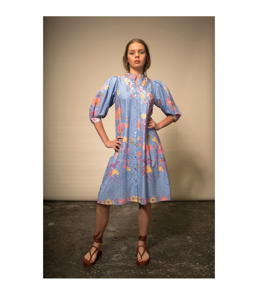 Winter Archives V.De.Vinster | See Blue Flower Print Dress