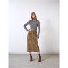 New Fall Winter Collection V.De.Vinster | Barbara Brown Velvet Long Skirt