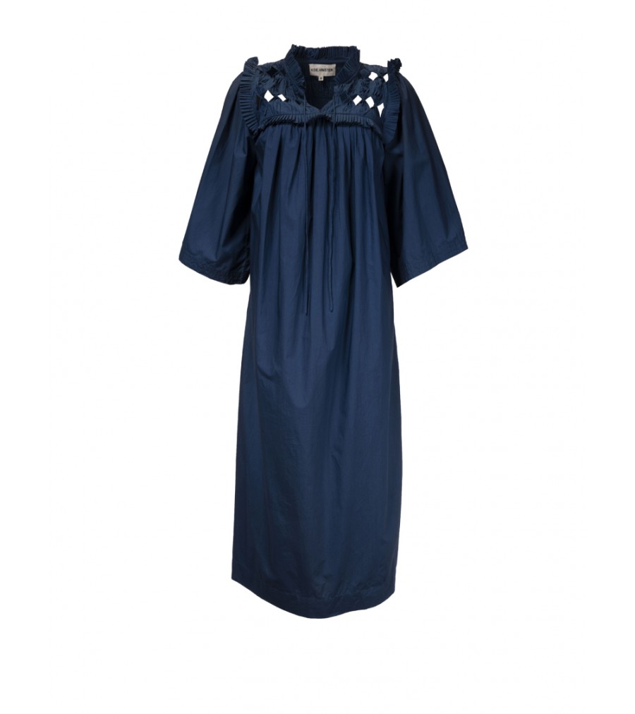 Winter Archives V.De.Vinster | Birdy Blue Navy Lace Long Dress