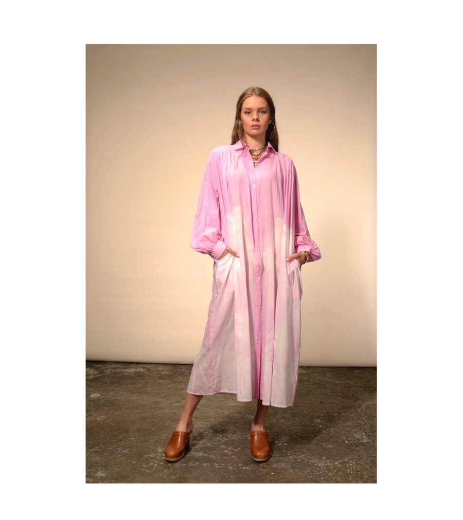 Winter Archives V.De.Vinster | Palm Pink Tie And Dye Long Dress