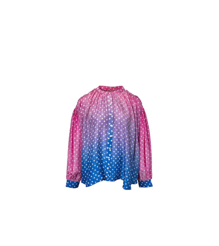 Winter Archives V.De.Vinster | Bandhani Tie And Dye Silk Blouse