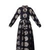 New Fall Winter Collection V.De.Vinster | Soufiane Black Tie And Dye Moon Long Dress