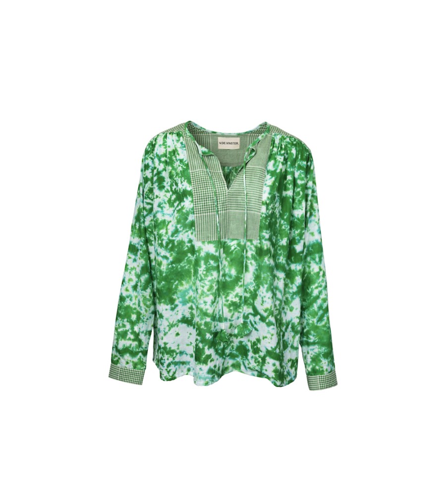 Winter Archives V.De.Vinster | Green Tie And Dye Blouse