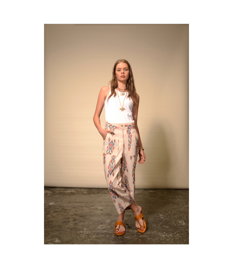 Winter Archives V.De.Vinster | Ikat Print Cream Pants