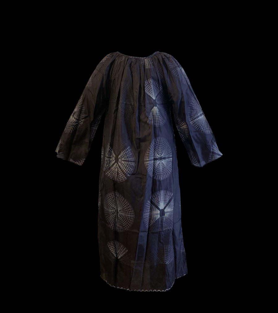 Winter Archives V.De.Vinster | Mulberry Deep Purple Tie And Dye Silk Long Dress