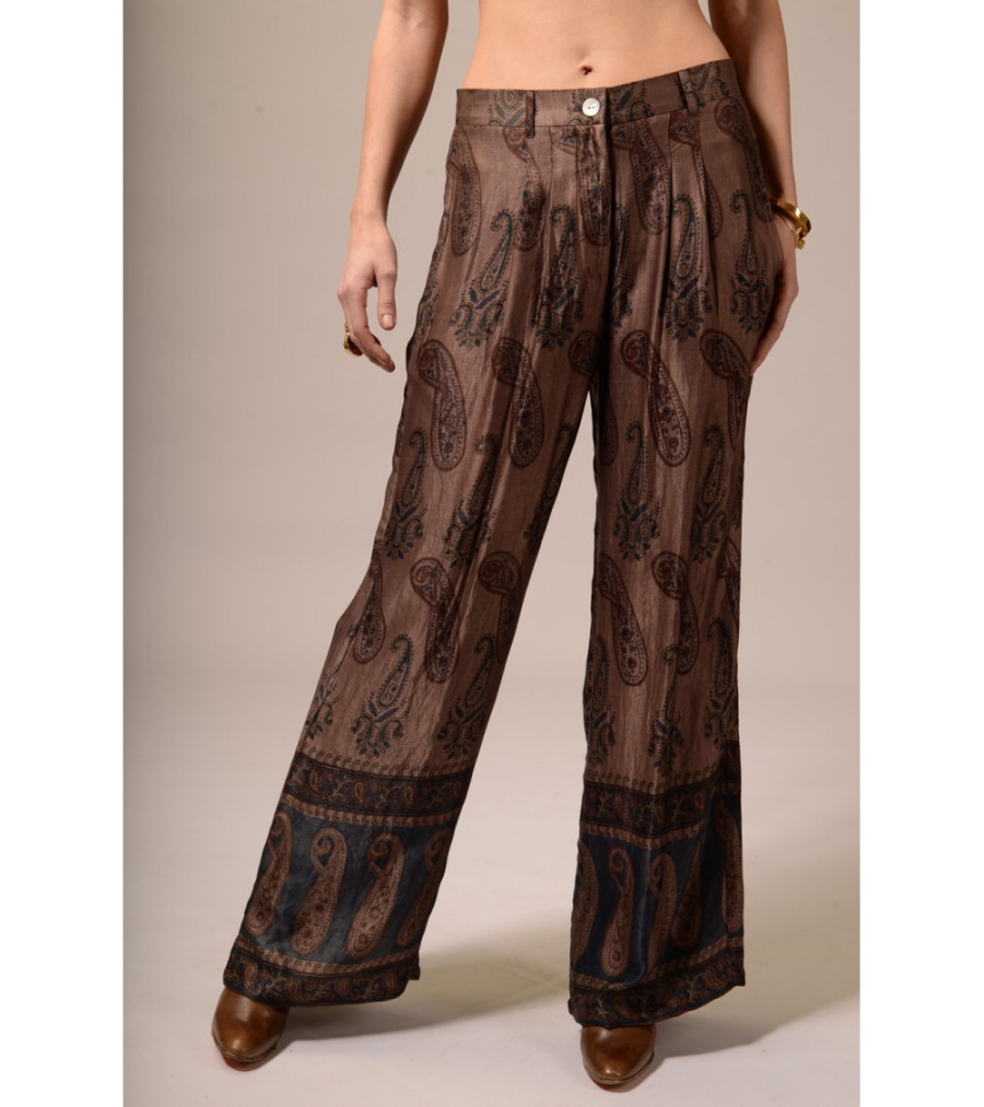 Summer Archives V.De.Vinster | Ajrak Silk Brown Pants