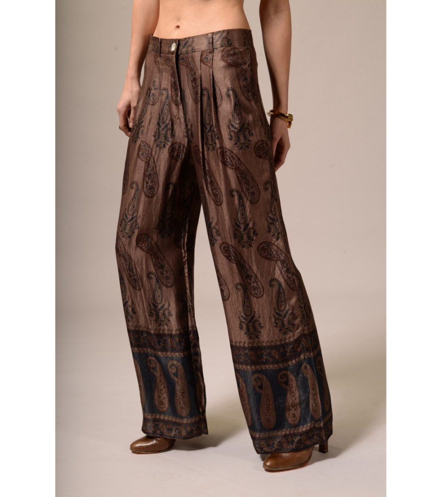 Summer Archives V.De.Vinster | Ajrak Silk Brown Pants