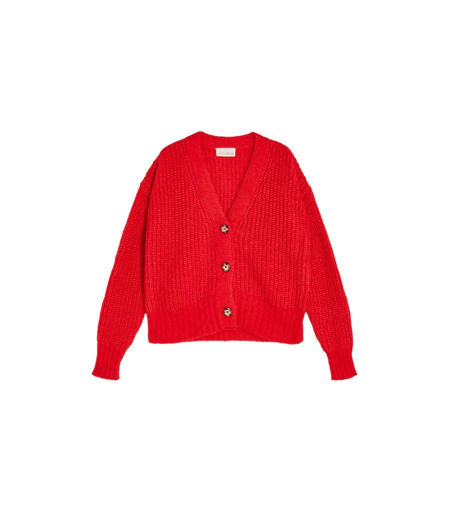 New Fall Winter Collection V.De.Vinster | Cardigan En Alpaca Rouge Arthur