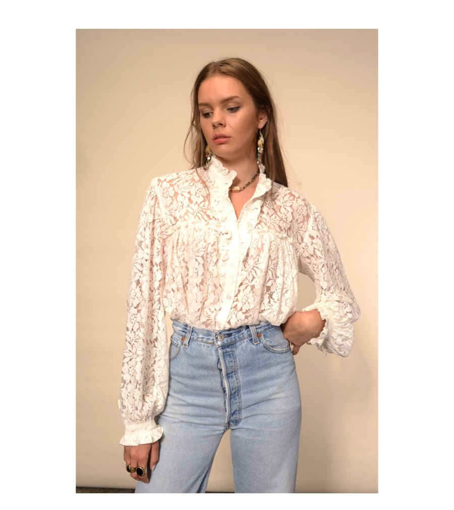 Winter Archives V.De.Vinster | Poja White Lace Blouse