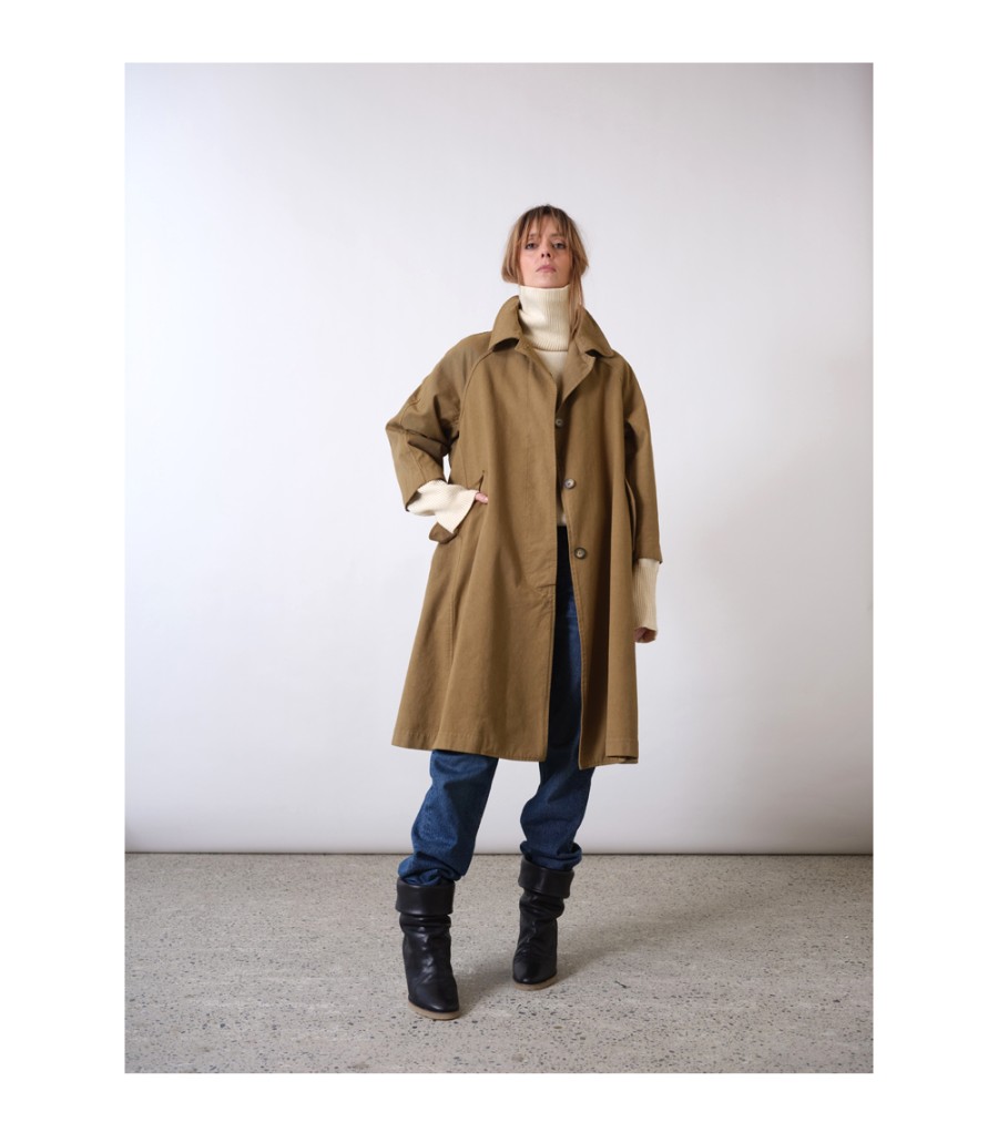 New Fall Winter Collection V.De.Vinster | Blandine Kaki Trench Coat