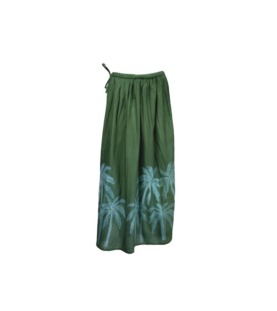 Winter Archives V.De.Vinster | Palm Green Tie And Dye Long Skirt