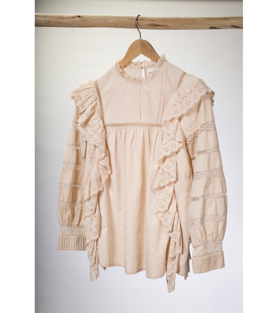 Summer Archives V.De.Vinster | Blouse Dentelle Nude Jane