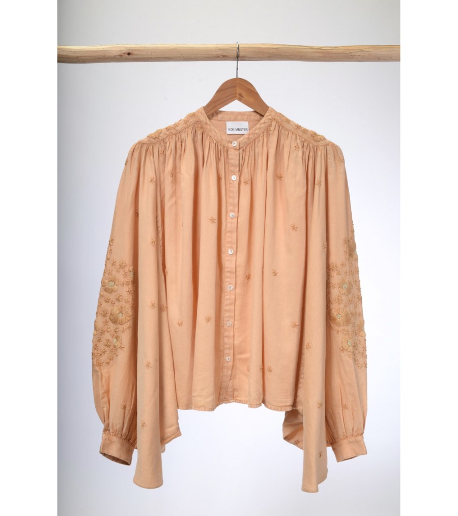 Summer Archives V.De.Vinster | Blouse Fleur Brode Nude Isa