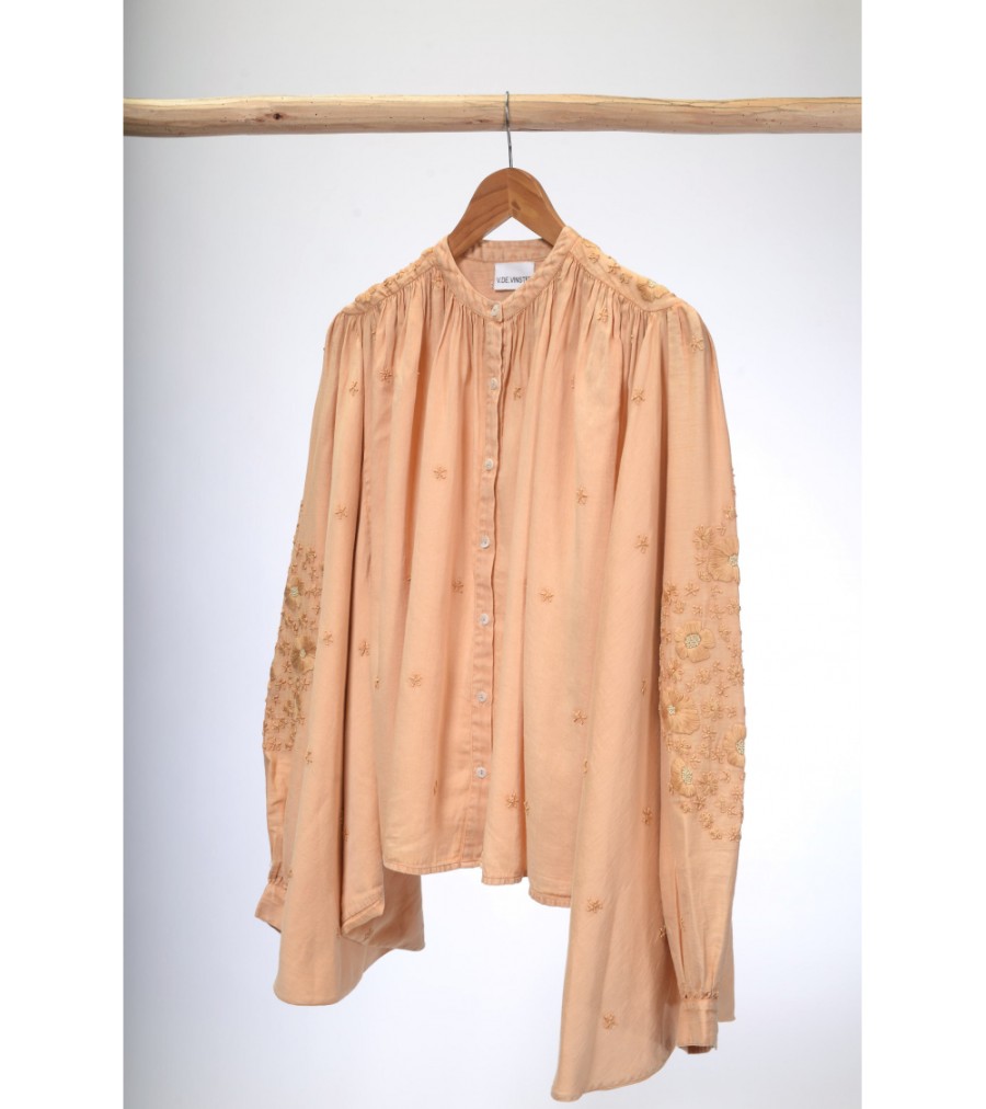 Summer Archives V.De.Vinster | Blouse Fleur Brode Nude Isa