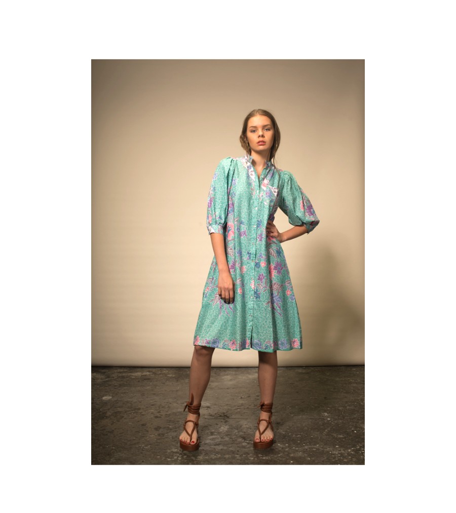 Winter Archives V.De.Vinster | See Green Flower Print Dress