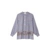 New Fall Winter Collection V.De.Vinster | Bernadette Blue Tartan Shirt With Embroideries