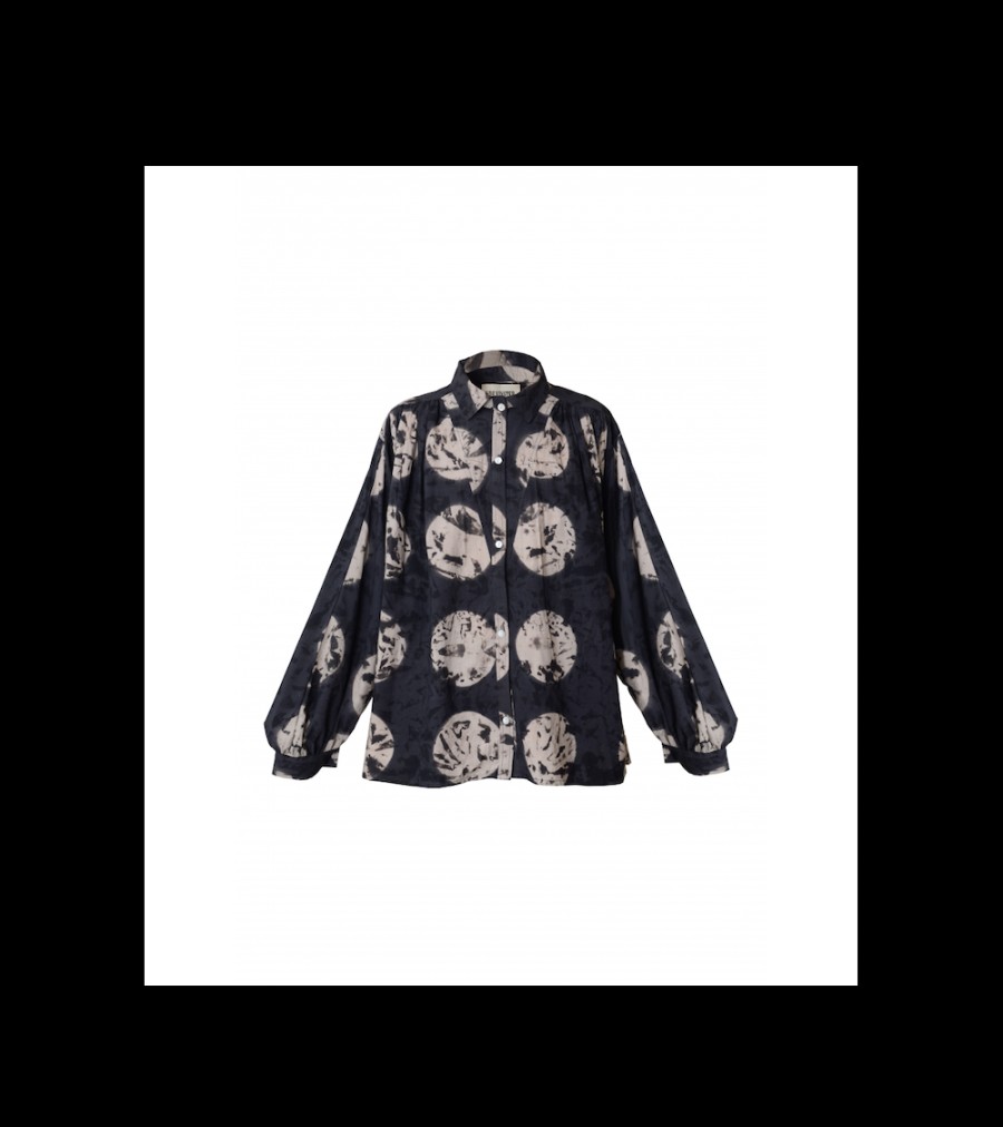 New Fall Winter Collection V.De.Vinster | Soufiane Black Tie And Dye Blouse