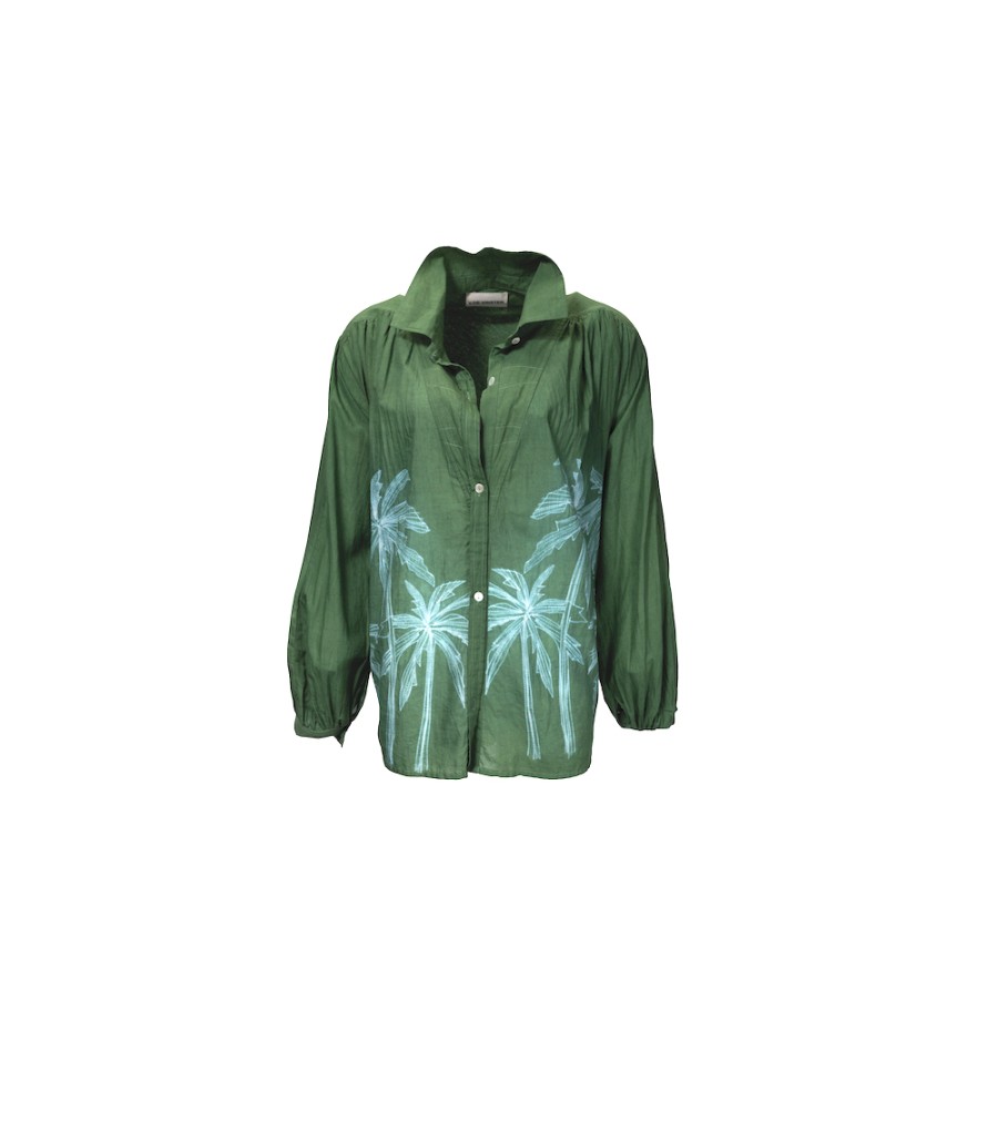 Winter Archives V.De.Vinster | Palm Green Tie And Dye Shirt