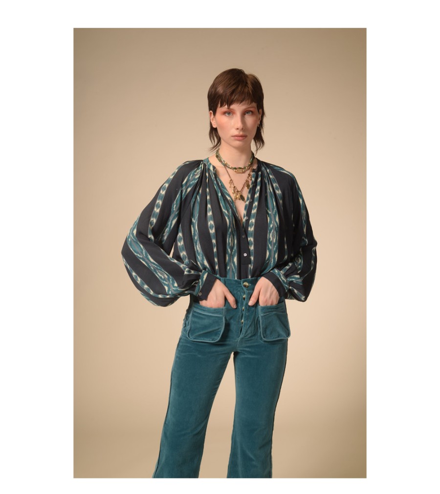 Summer Archives V.De.Vinster | Ida Blue Indigo Print Blouse