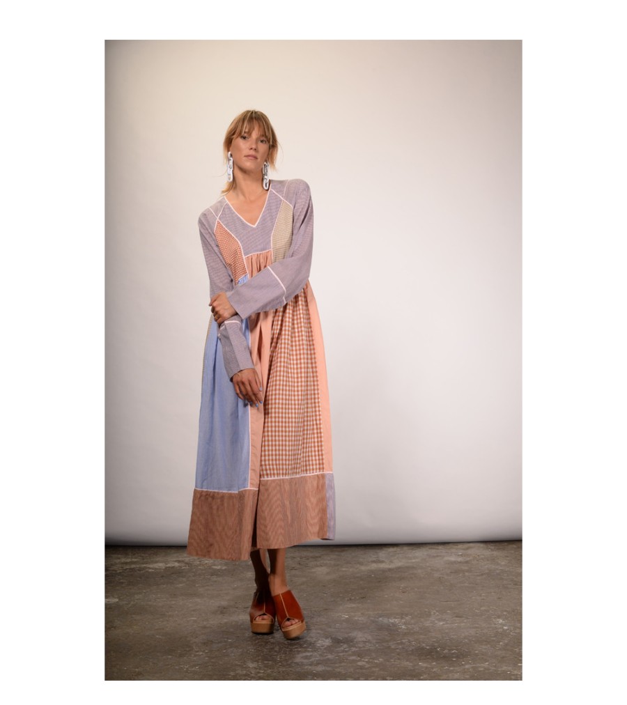 Winter Archives V.De.Vinster | Samode Multicolor Patchwork Long Dress